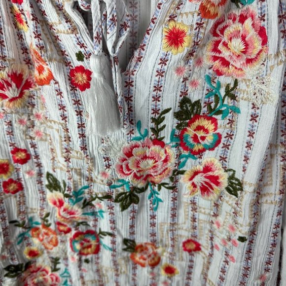 Savanna Jane Boho Embroidered Floral‎ Blouse Size Small - Picture 4 of 4